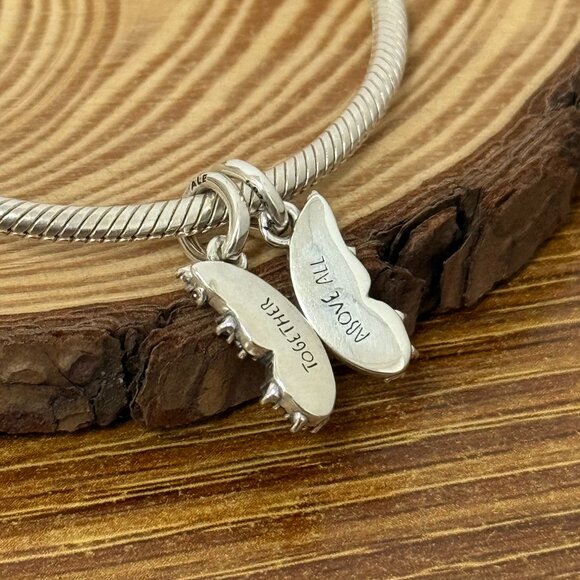 Pandora Splittable Butterfly Dangle Charm Sterling silver Jewelry - Picture 3 of 5